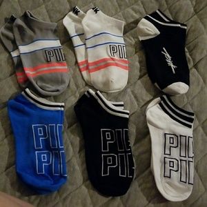 New VS Ultimate Pink Socks, 6 pairs drifit, nylon